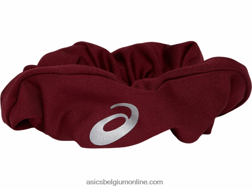 de nieuwe sterke hergebruikte scrunchie V6HXR22993 kardinaal/bosgroen Asics