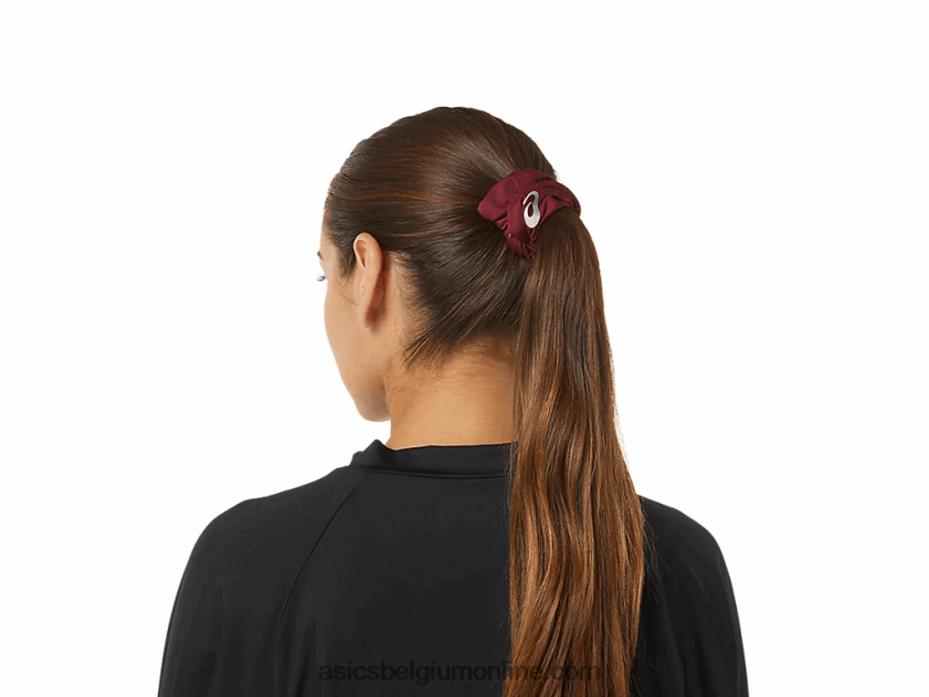 de nieuwe sterke hergebruikte scrunchie V6HXR22993 kardinaal/bosgroen Asics