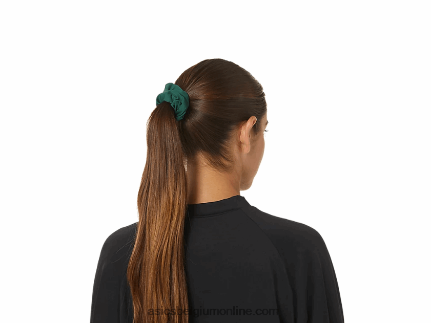 de nieuwe sterke hergebruikte scrunchie V6HXR22993 kardinaal/bosgroen Asics