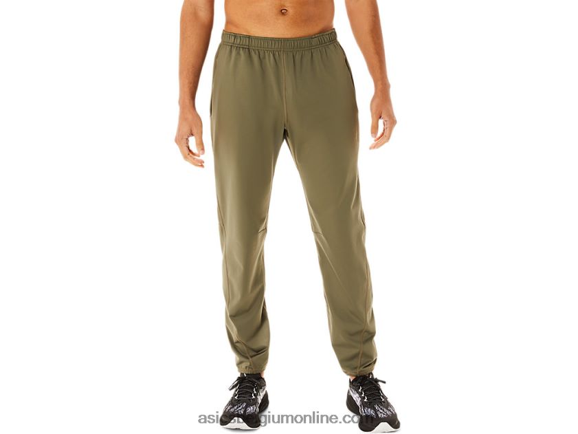 geborstelde gebreide broek voor heren V6HXR2746 mantel groen Asics