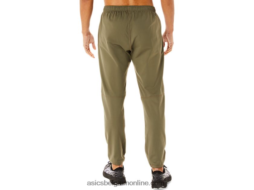 geborstelde gebreide broek voor heren V6HXR2746 mantel groen Asics