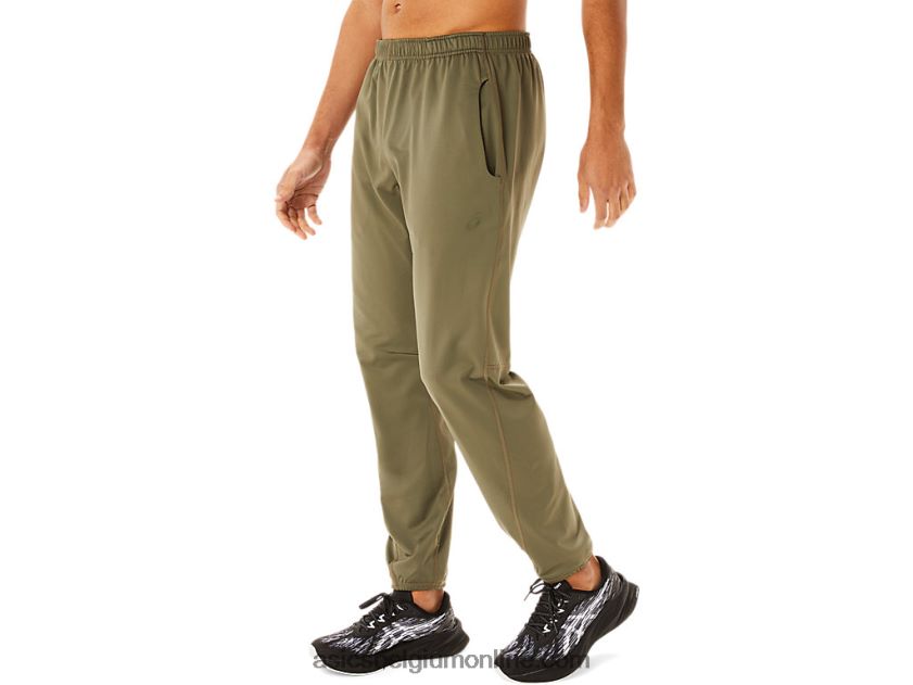 geborstelde gebreide broek voor heren V6HXR2746 mantel groen Asics