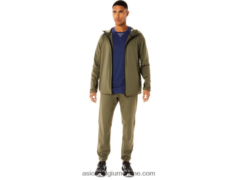 geborstelde gebreide broek voor heren V6HXR2746 mantel groen Asics