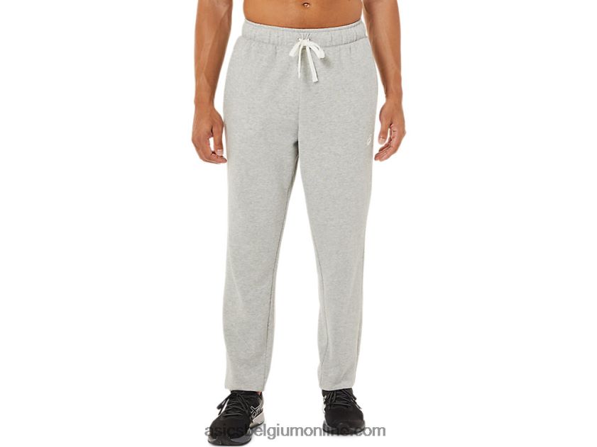 heren fleece taps toelopende broek V6HXR21704 lichtgrijze heide Asics