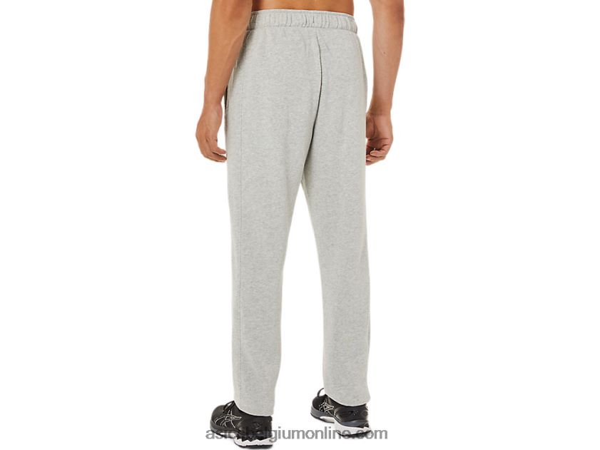 heren fleece taps toelopende broek V6HXR21704 lichtgrijze heide Asics