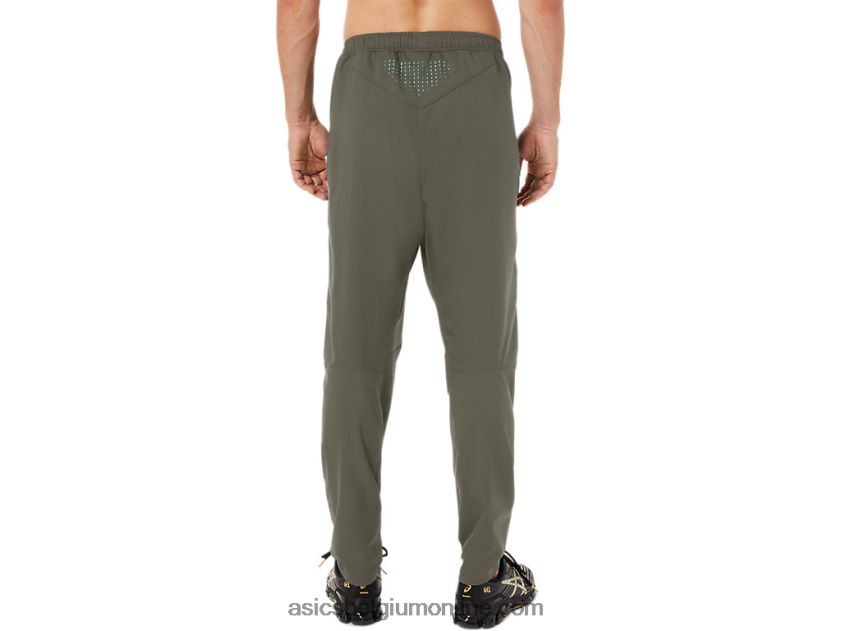 heren geweven broek V6HXR21438 mantel groen Asics