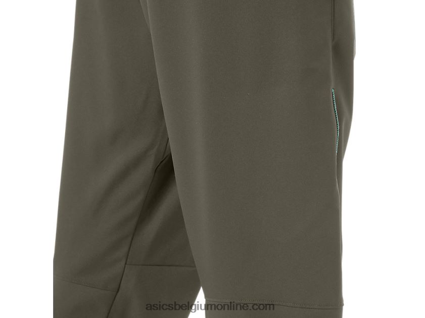 heren geweven broek V6HXR21438 mantel groen Asics
