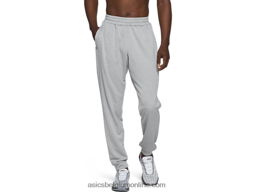 heren joggingbroek van french terry V6HXR21989 bladrotsheide Asics