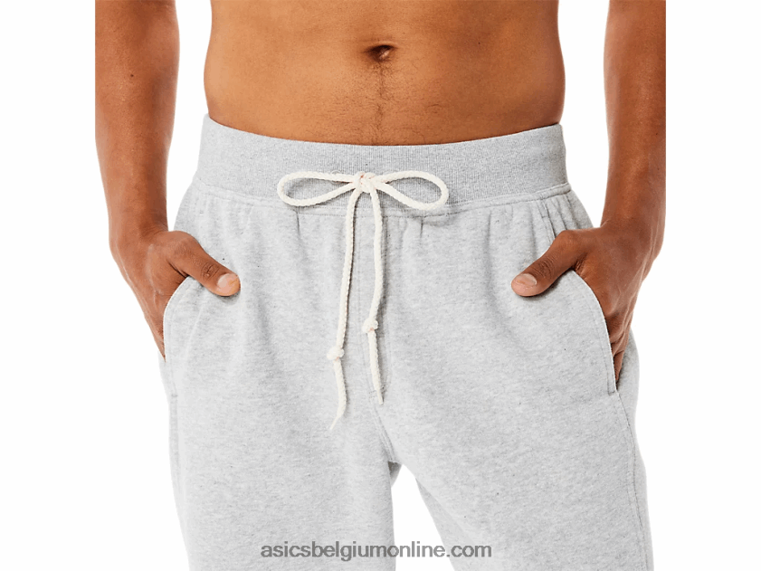 heren zondagse fleece jogger lam V6HXR21338 lichtgrijze heide Asics