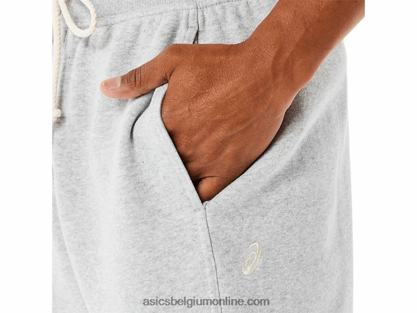 heren zondagse fleece jogger lam V6HXR21338 lichtgrijze heide Asics
