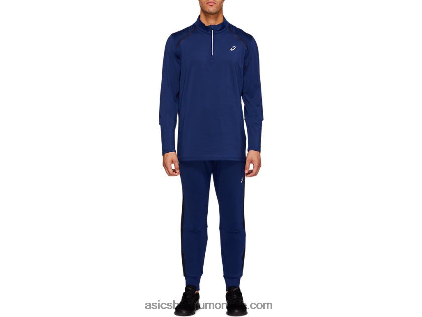 thermopolis-joggingbroek voor heren V6HXR22115 blauwe uitgestrekte heide/zwart Asics