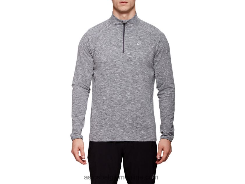 Dorai-top met kwartrits voor heren V6HXR22058 donkergrijze heide Asics