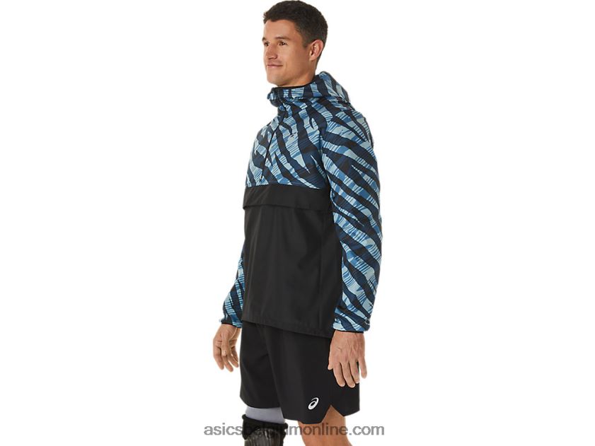 anorak in wilde camo voor heren V6HXR21102 azuur/performance zwart Asics