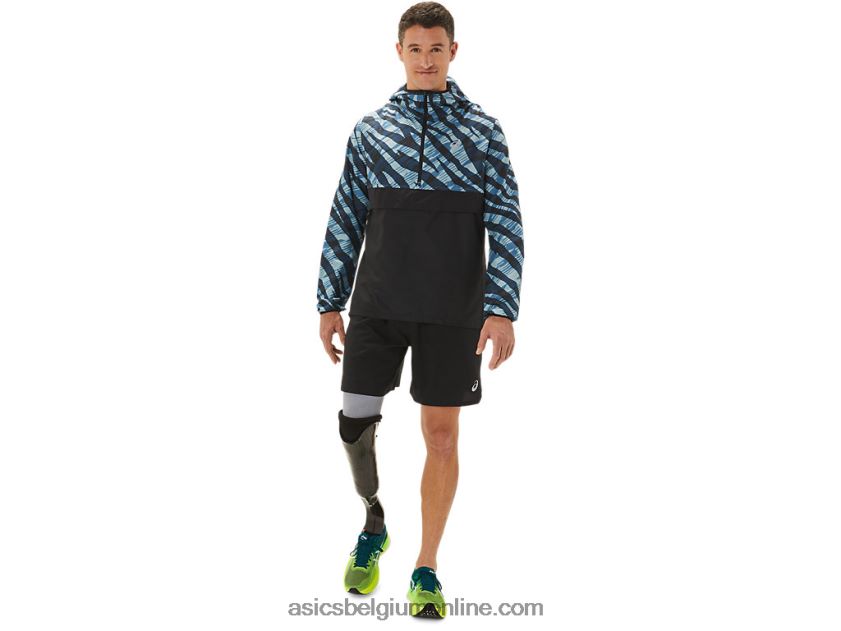 anorak in wilde camo voor heren V6HXR21102 azuur/performance zwart Asics