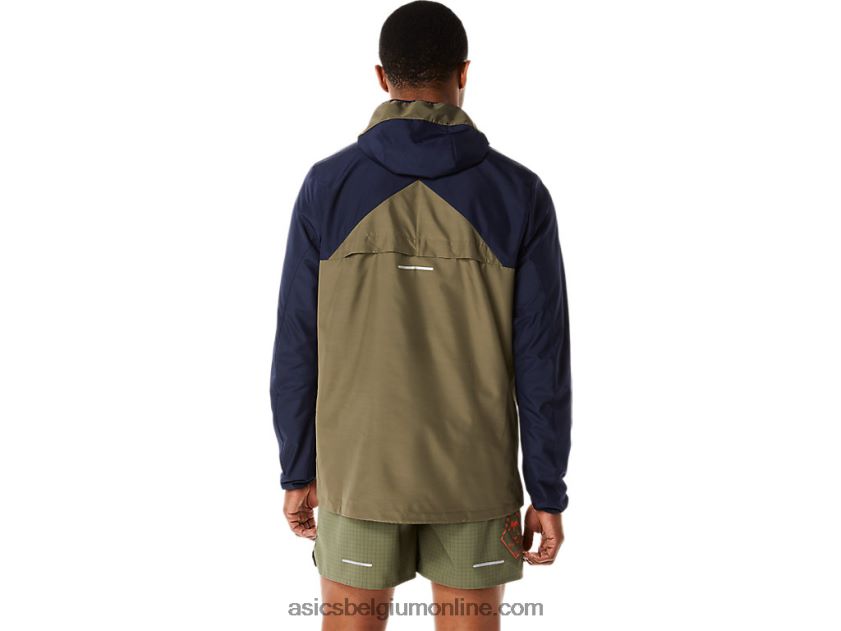 fujitrail-anorak voor heren V6HXR21136 middernacht/mantel groen Asics