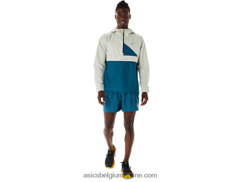 fujitrail-anorak voor heren V6HXR2523 inkt groenblauw/licht salie Asics