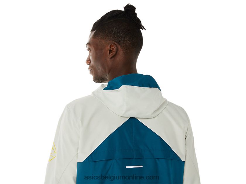 fujitrail-anorak voor heren V6HXR2523 inkt groenblauw/licht salie Asics