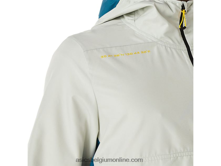 fujitrail-anorak voor heren V6HXR2523 inkt groenblauw/licht salie Asics