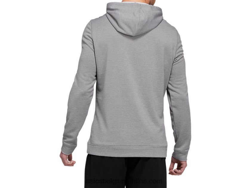 heren hoodie van french terry V6HXR21971 blad rotsheide/wit Asics