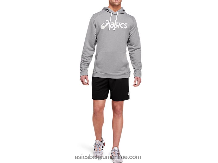 heren hoodie van french terry V6HXR21971 blad rotsheide/wit Asics