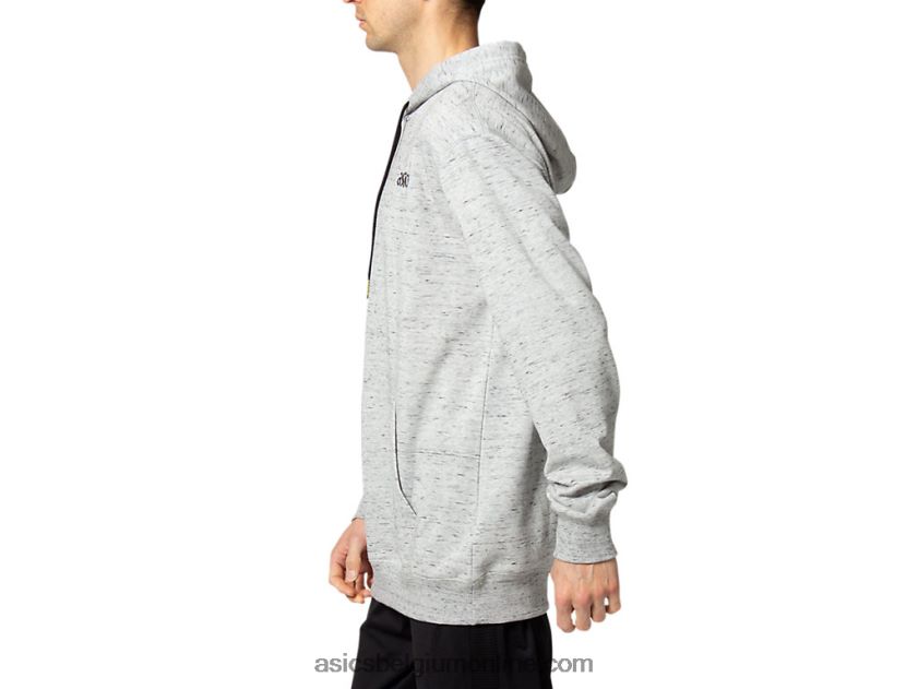 heren sweater met capuchon van french terry V6HXR21651 piemontese grijze heide Asics