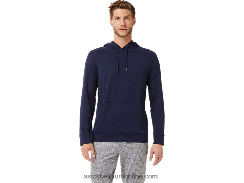 technische herenhoodie met capuchon V6HXR22028 peacoat heide Asics