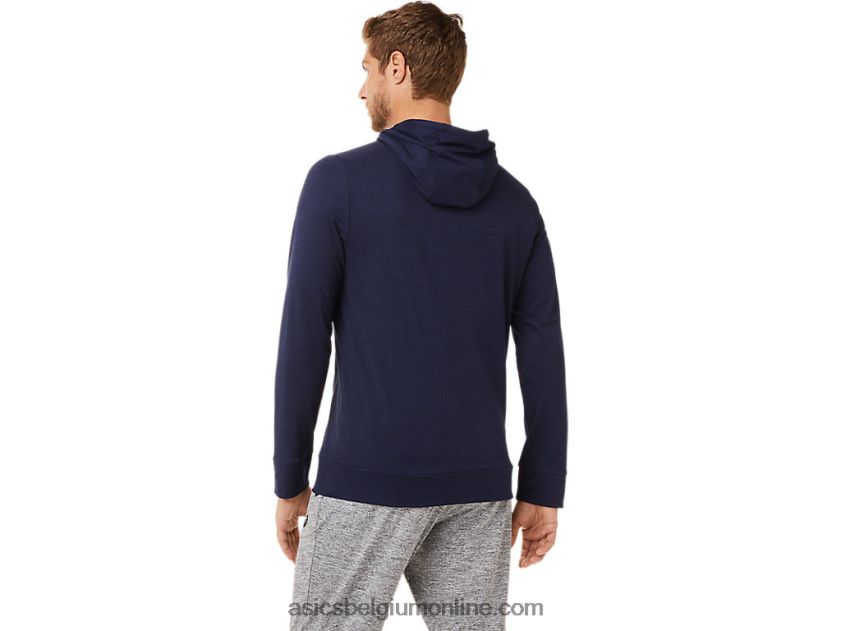 technische herenhoodie met capuchon V6HXR22028 peacoat heide Asics