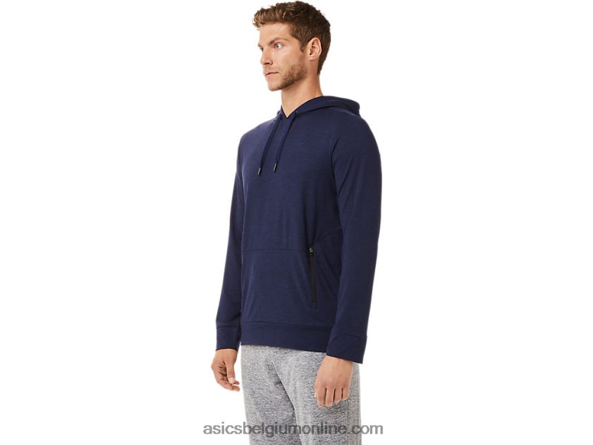 technische herenhoodie met capuchon V6HXR22028 peacoat heide Asics