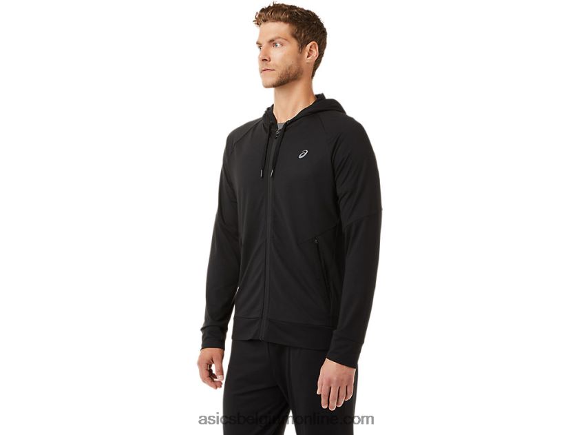 technische herenhoodie met volledige rits V6HXR22029 prestatie zwart Asics