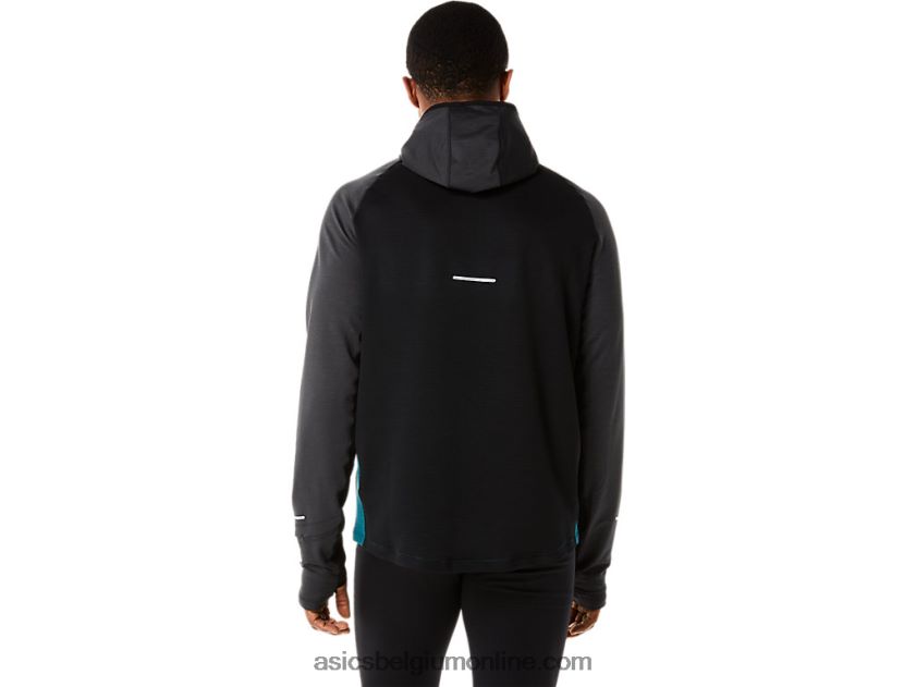 winterhardloophoodie met lange mouwen voor heren V6HXR2840 fluweel grenen heide/zwart Asics
