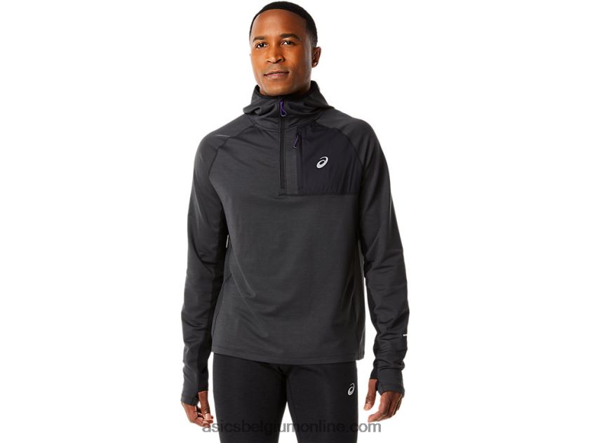 winterhardloophoodie met lange mouwen voor heren V6HXR2885 prestaties zwarte heide Asics