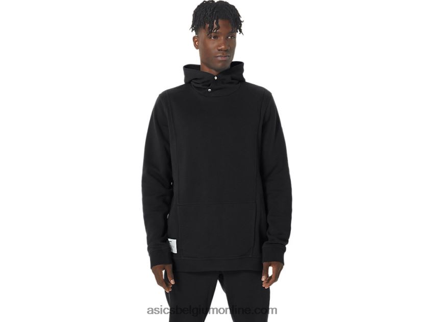 zondagse fleece herenhoodie V6HXR215 prestatie zwart Asics
