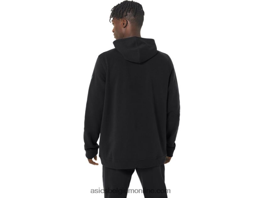 zondagse fleece herenhoodie V6HXR215 prestatie zwart Asics