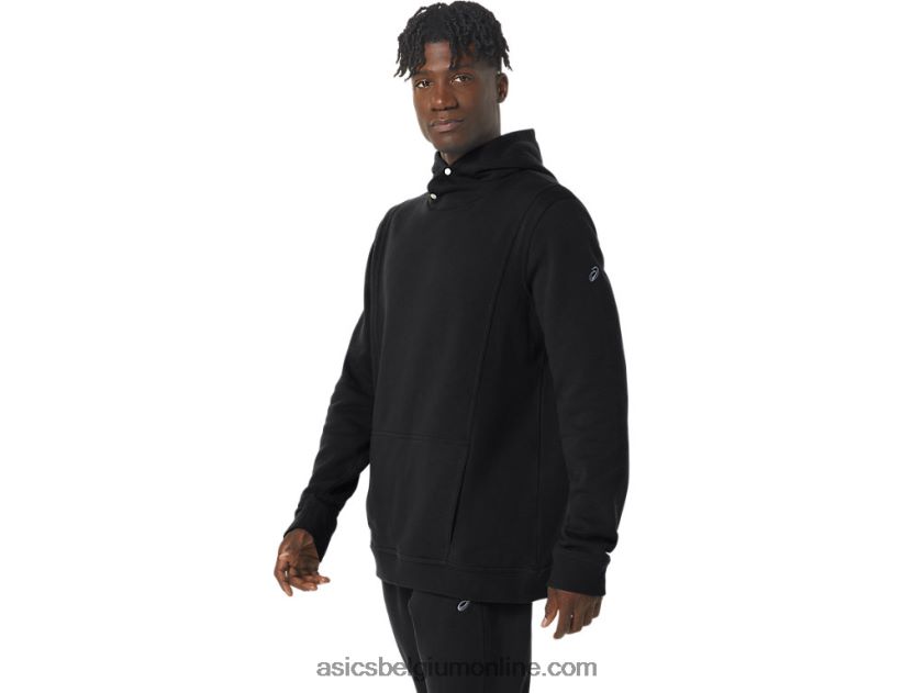 zondagse fleece herenhoodie V6HXR215 prestatie zwart Asics