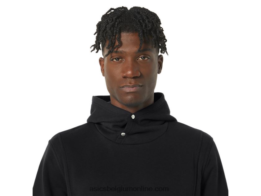 zondagse fleece herenhoodie V6HXR215 prestatie zwart Asics