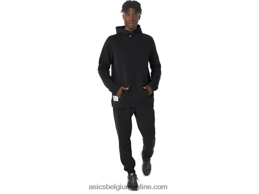 zondagse fleece herenhoodie V6HXR215 prestatie zwart Asics