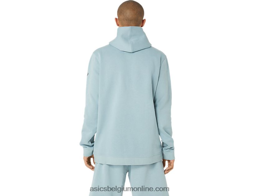 zondagse fleece herenhoodie V6HXR224 licht staal Asics