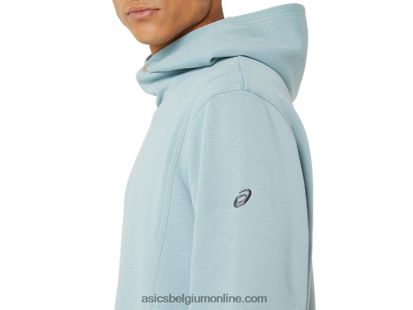 zondagse fleece herenhoodie V6HXR224 licht staal Asics