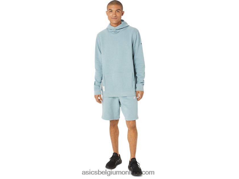 zondagse fleece herenhoodie V6HXR224 licht staal Asics