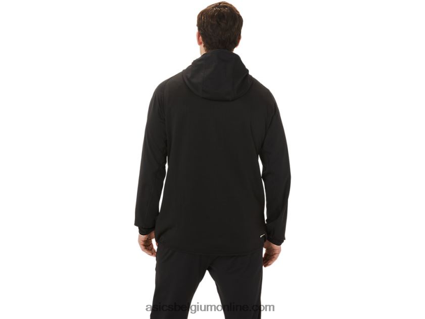 Actibreeze jacquard geborsteld gebreid jack voor heren V6HXR2755 prestatie zwart Asics