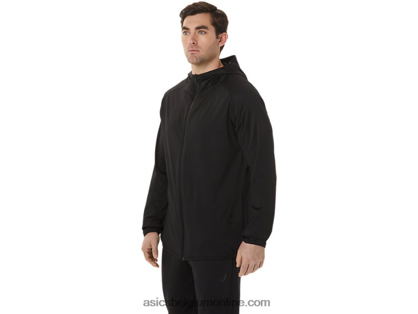 Actibreeze jacquard geborsteld gebreid jack voor heren V6HXR2755 prestatie zwart Asics