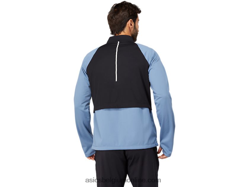 heren thermostorm jack met volledige ritssluiting V6HXR21632 stormblauw/performance zwart Asics