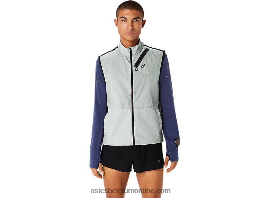 opvouwbaar metarun-vest voor heren V6HXR2527 lichte salie Asics