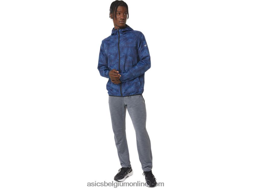 opvouwbare jas voor heren V6HXR21034 tie dye blauwe print/perf zwart Asics