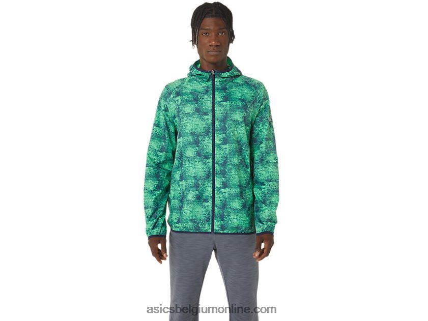 opvouwbare jas voor heren V6HXR21050 tie dye groen/peacoat Asics