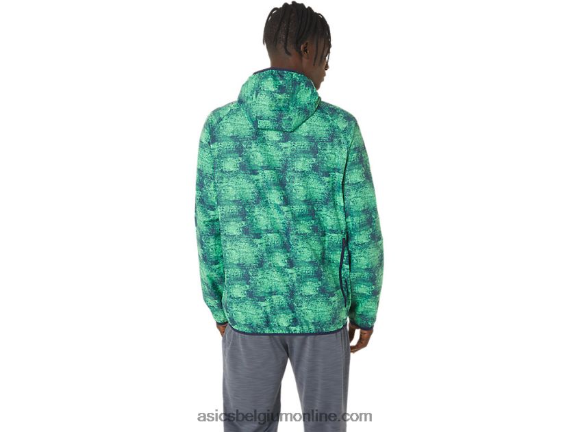 opvouwbare jas voor heren V6HXR21050 tie dye groen/peacoat Asics