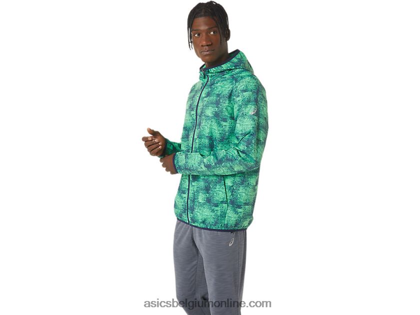 opvouwbare jas voor heren V6HXR21050 tie dye groen/peacoat Asics