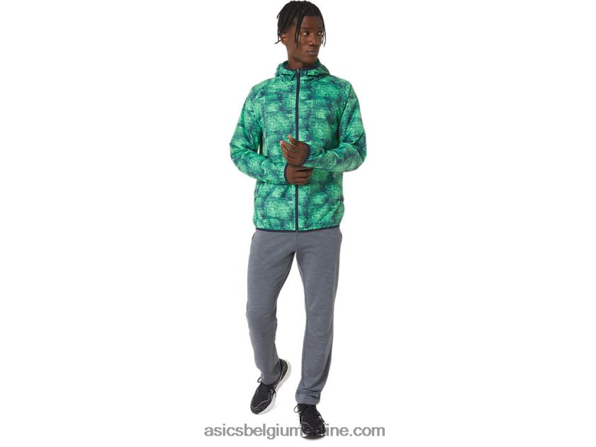 opvouwbare jas voor heren V6HXR21050 tie dye groen/peacoat Asics