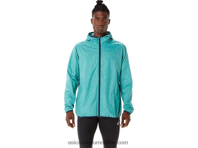 opvouwbare jas voor heren V6HXR21387 salie print/frans blauw Asics
