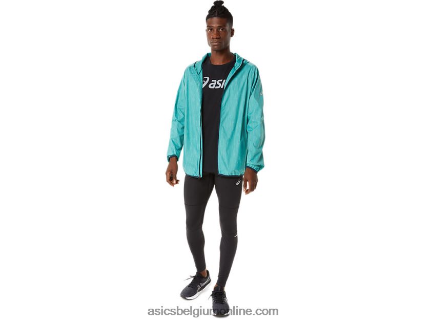 opvouwbare jas voor heren V6HXR21387 salie print/frans blauw Asics